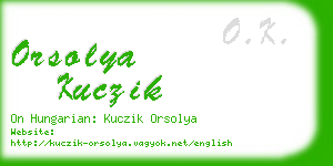 orsolya kuczik business card
